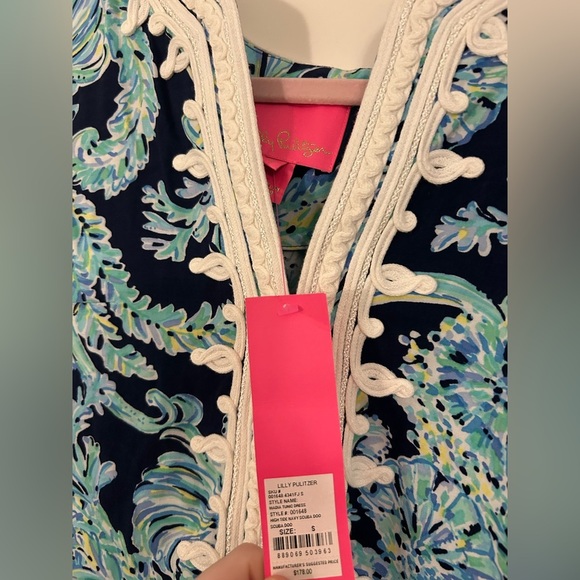 Lilly Pulitzer Madia Tunic Dress High Tide Scuba Doo NWT - Picture 4 of 8